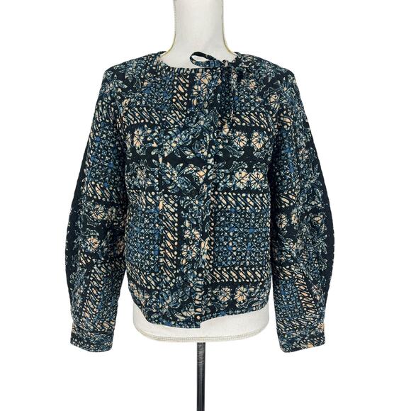 Ulla Johnson Seema Bandana Copped Jacket In Azure - Picture 5 of 11